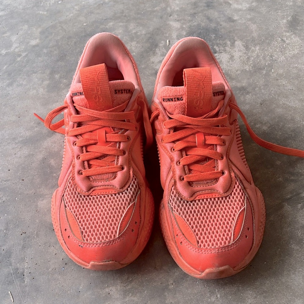 Puma Coral Orange Athletic Running Shoes